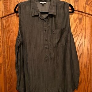 Time and Tru Dark Gray Sleeveless Tank Top